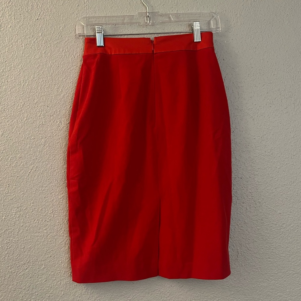 Red Bow Pencil Skirt - Picture 2 of 5